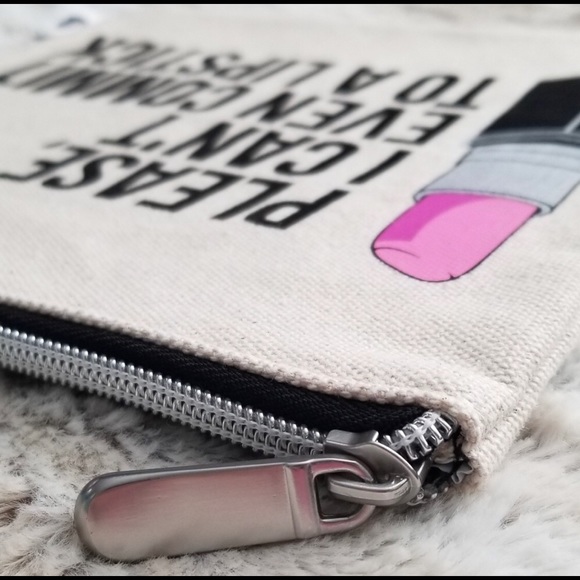 🆕 Large Canvas Makeup Bag: Please, I Can’t Even - Picture 3 of 5